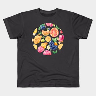 Healthy Fruits in Watercolor Kids T-Shirt